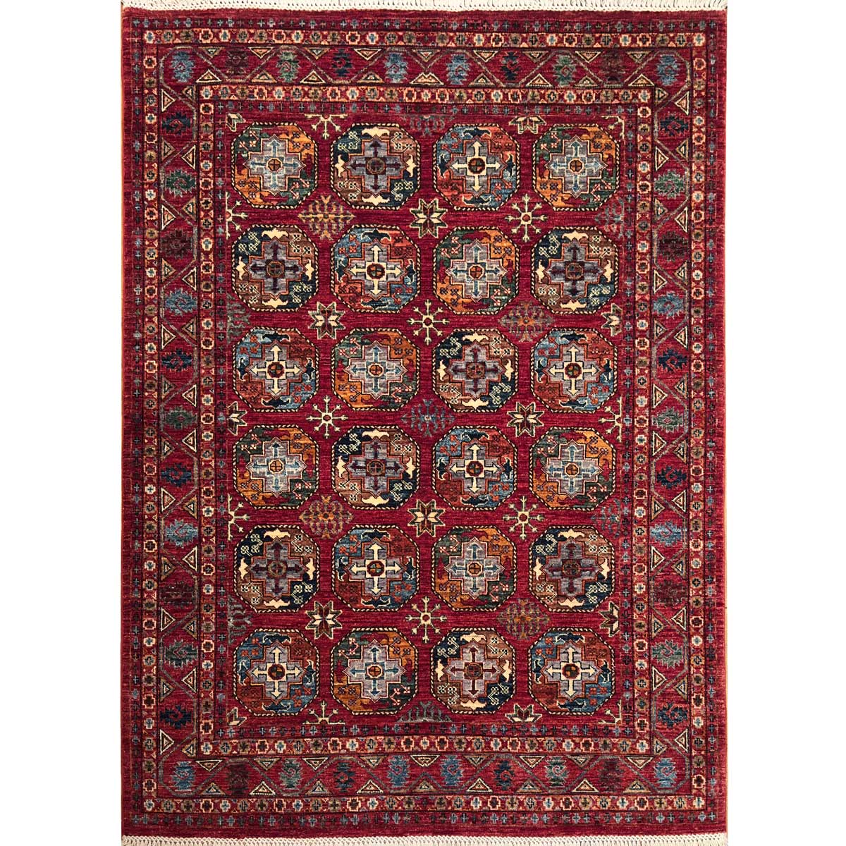 El Dokuma Ersari Türkmen Kabile Yün Halı (155x205 cm)
