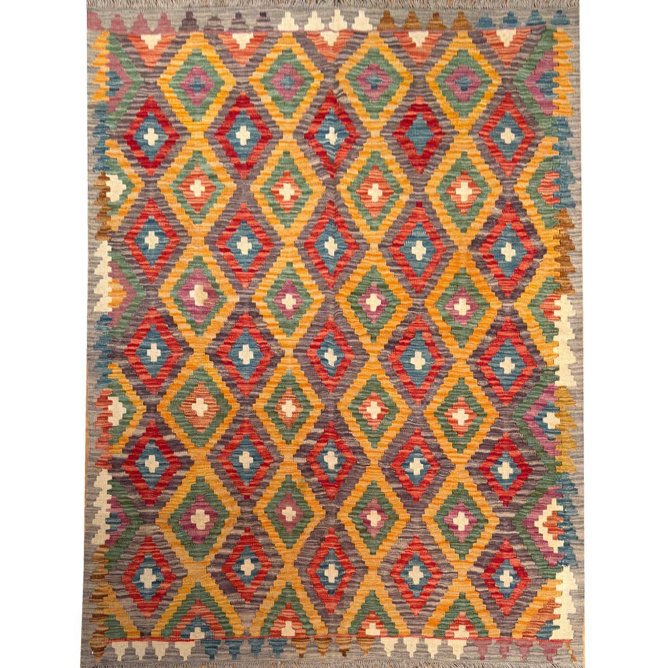 El Dokuma Anadolu Desenli Yün Kilim (150x195 cm)