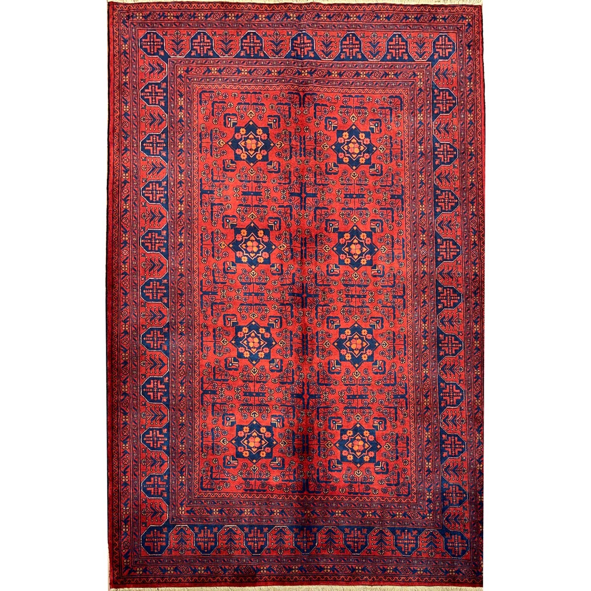 El Dokuma Afgan Bilicik İnce Dokuma Yün Halı (125x195 cm)