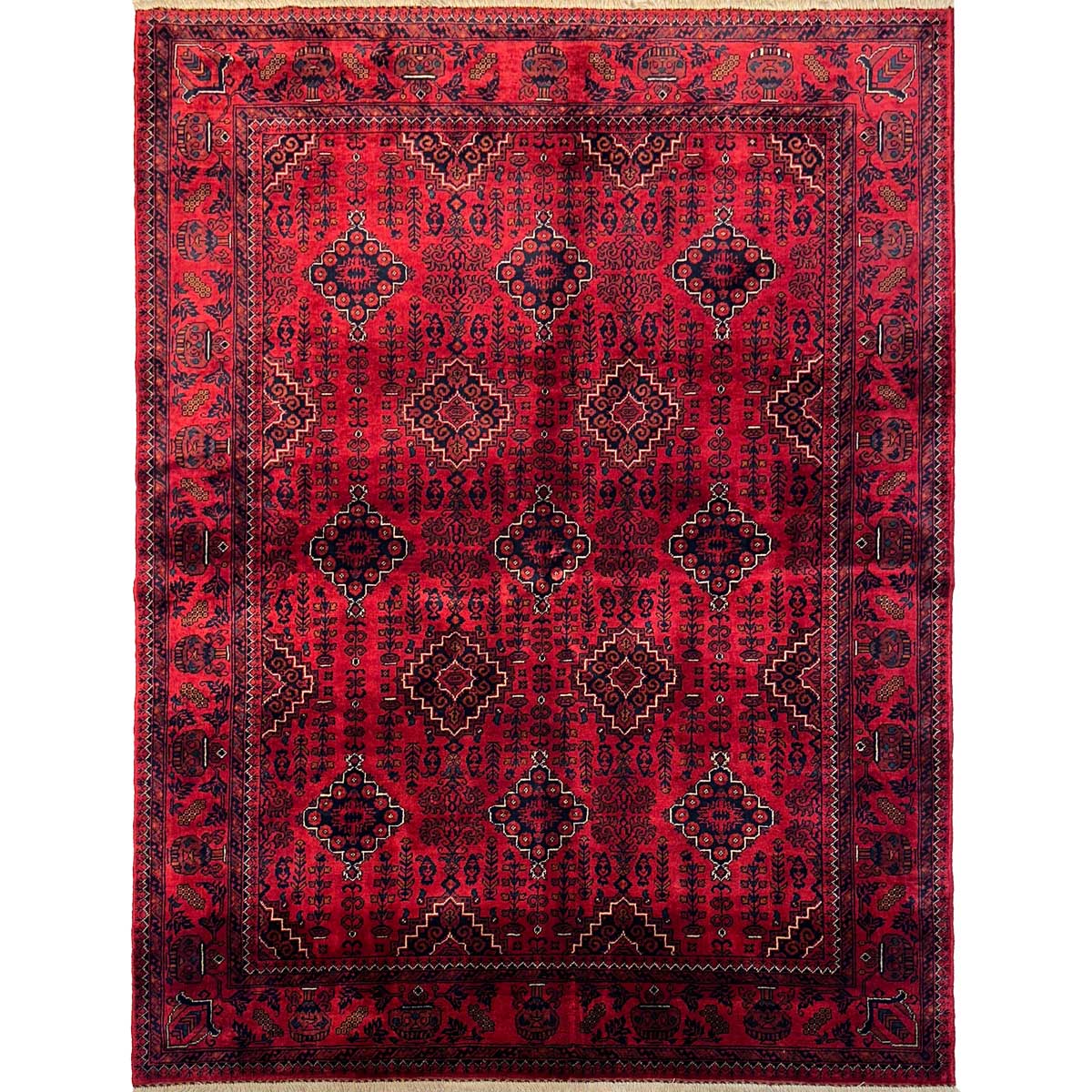 El Dokuma Afgan Khal Muhammadi Yün Halı (155x205 cm)