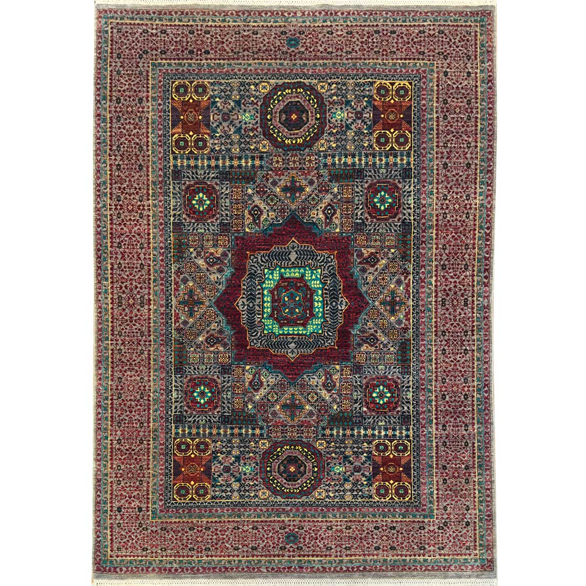 El Dokuma İnce Memlük Yün Halı (170x245 cm)