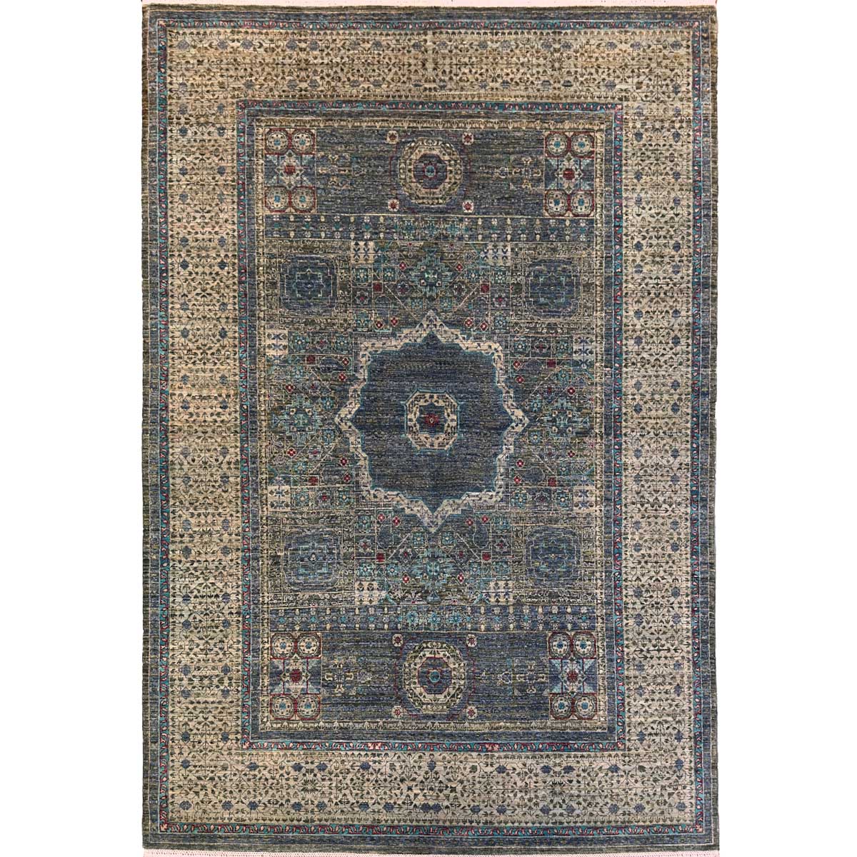 El Dokuma İnce Memlük Yün Halı (180x260 cm)