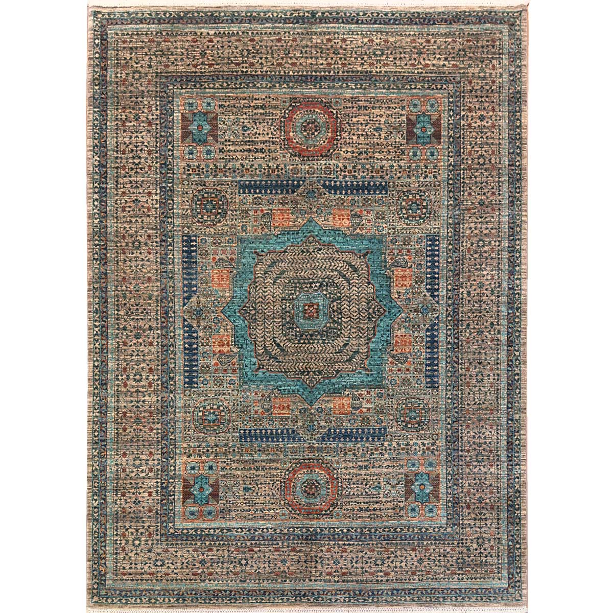 El Dokuma Memlük Yün Halı (185x245 cm)