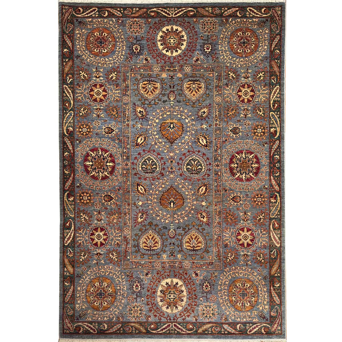 El Dokuma Buhara Suzani Kabile Yün Halı (175x250 cm)