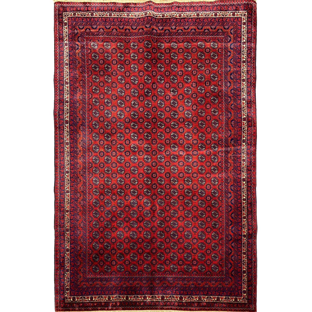 El Dokuma Afgan Bilicik İnce Dokuma Yün Halı (125x185 cm)