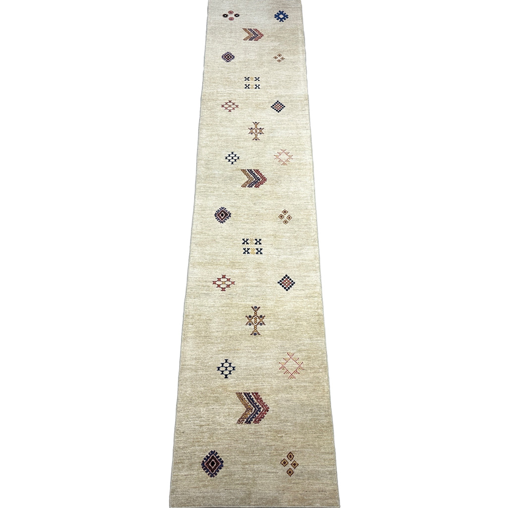 El Dokuma Modern Uzun Yün Yolluk Halı (80x385 cm)