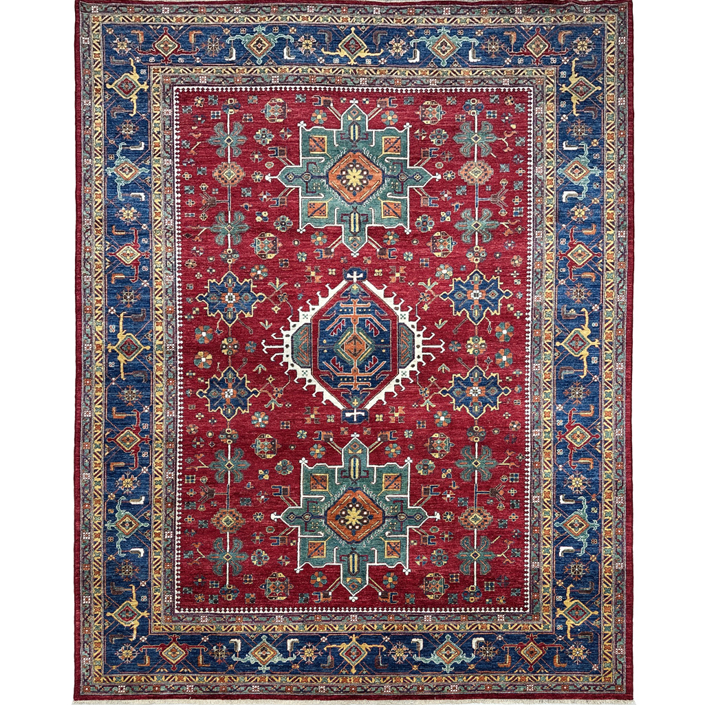 El Dokuma Bohem Afgan Kabile Yün Halı (270x365 cm)
