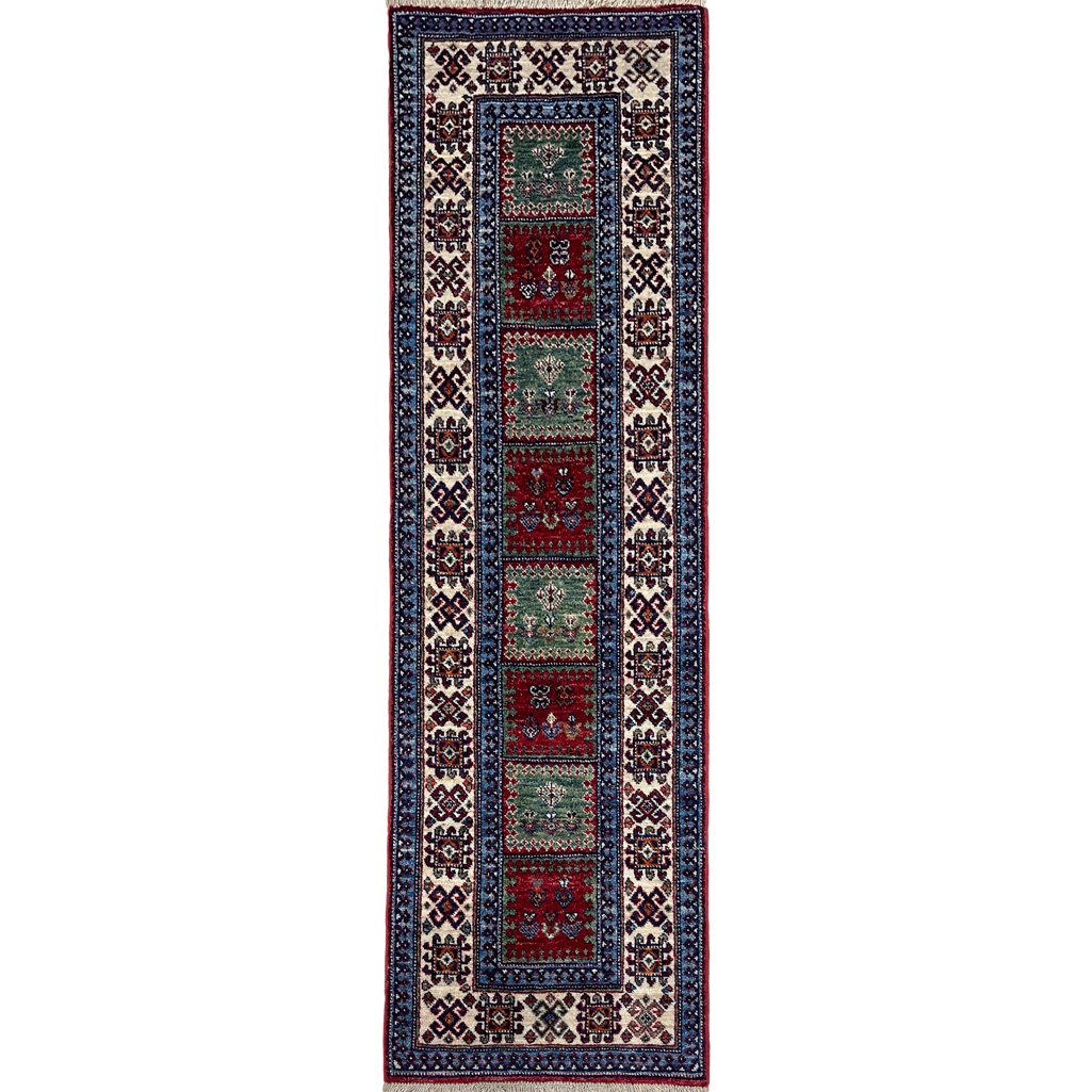 El Dokuma Afgan Kabile Yün Yolluk Halı (60x190 cm)
