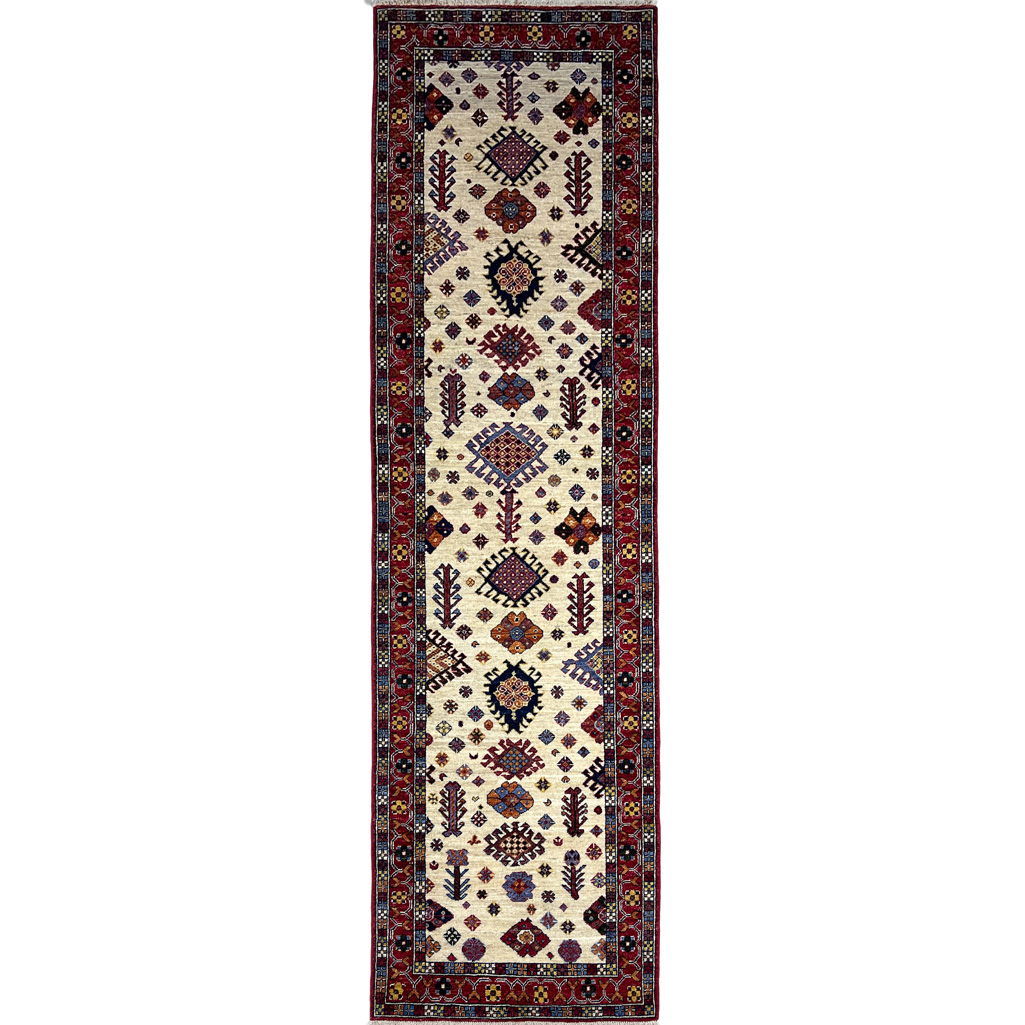 El Dokuma Kaşkai İran Yün Yolluk Halı (85x300 cm)