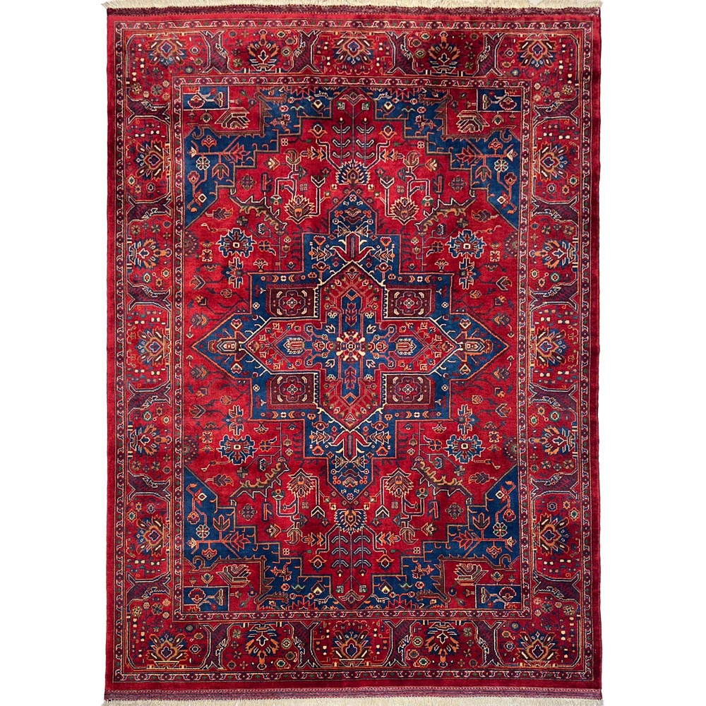 El Dokuma Afgan Heris Madalyon Yün Halı (180x240 cm)
