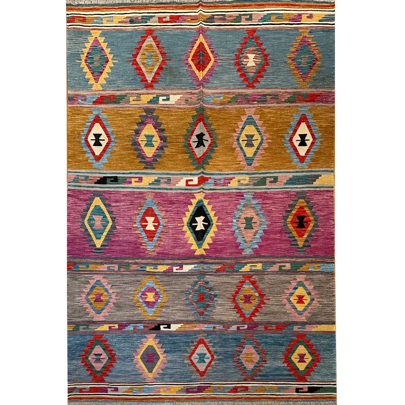 El Dokuma Anadolu Desenli Yün Kilim (195x295 cm)