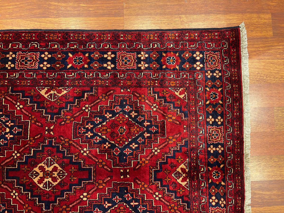 El Dokuma Afgan Bilicik İnce Dokulu Yün Halı (115x200 cm) - Görsel 3