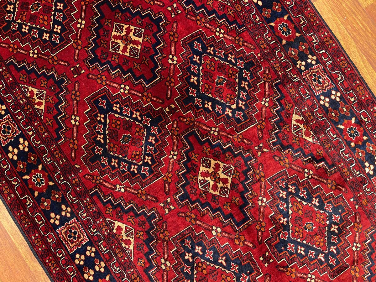 El Dokuma Afgan Bilicik İnce Dokulu Yün Halı (115x200 cm) - Görsel 2