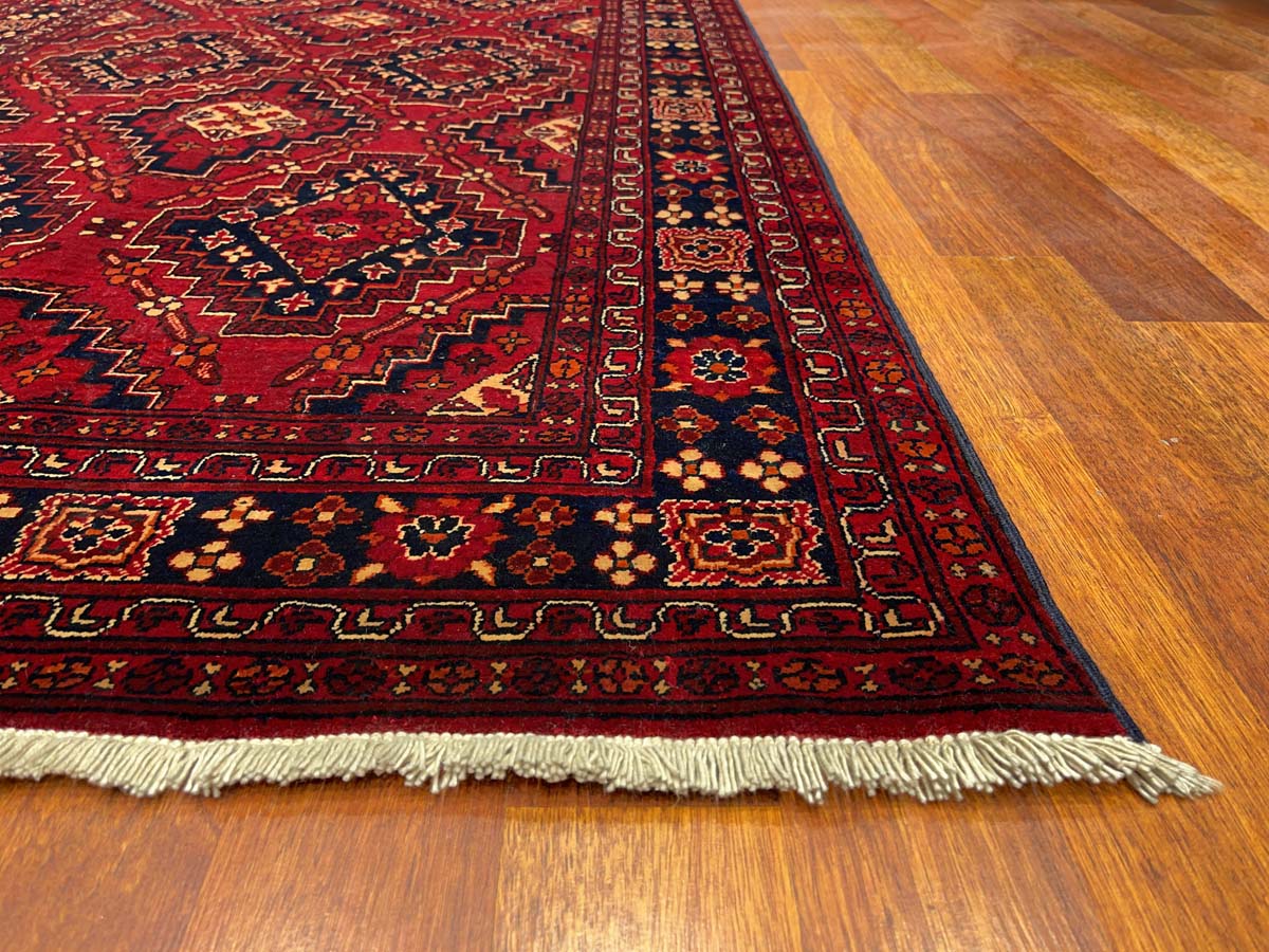 El Dokuma Afgan Bilicik İnce Dokulu Yün Halı (115x200 cm) - Görsel 8