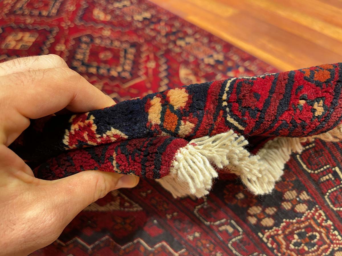 El Dokuma Afgan Bilicik İnce Dokulu Yün Halı (115x200 cm) - Görsel 5