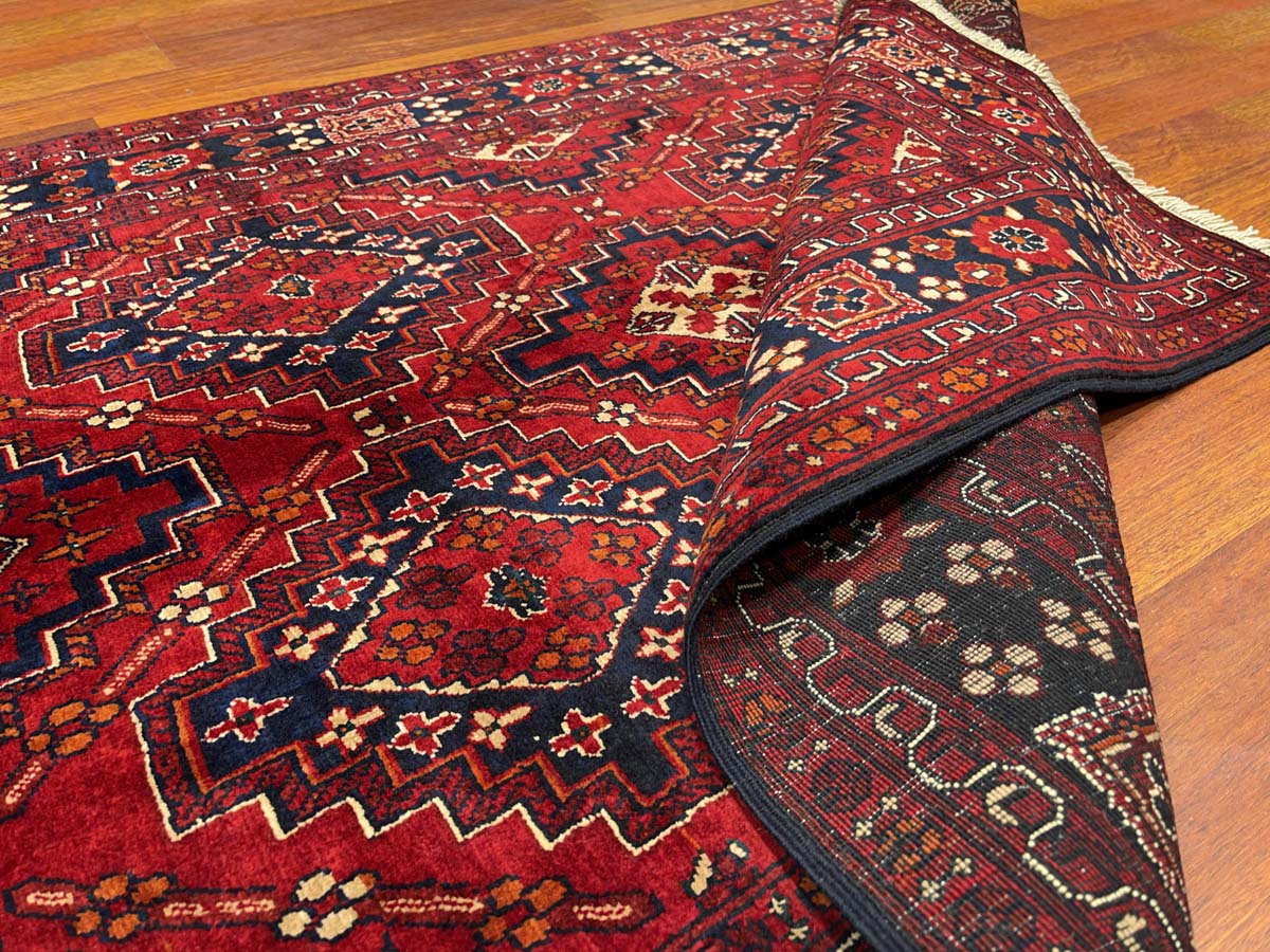 El Dokuma Afgan Bilicik İnce Dokulu Yün Halı (115x200 cm) - Görsel 4