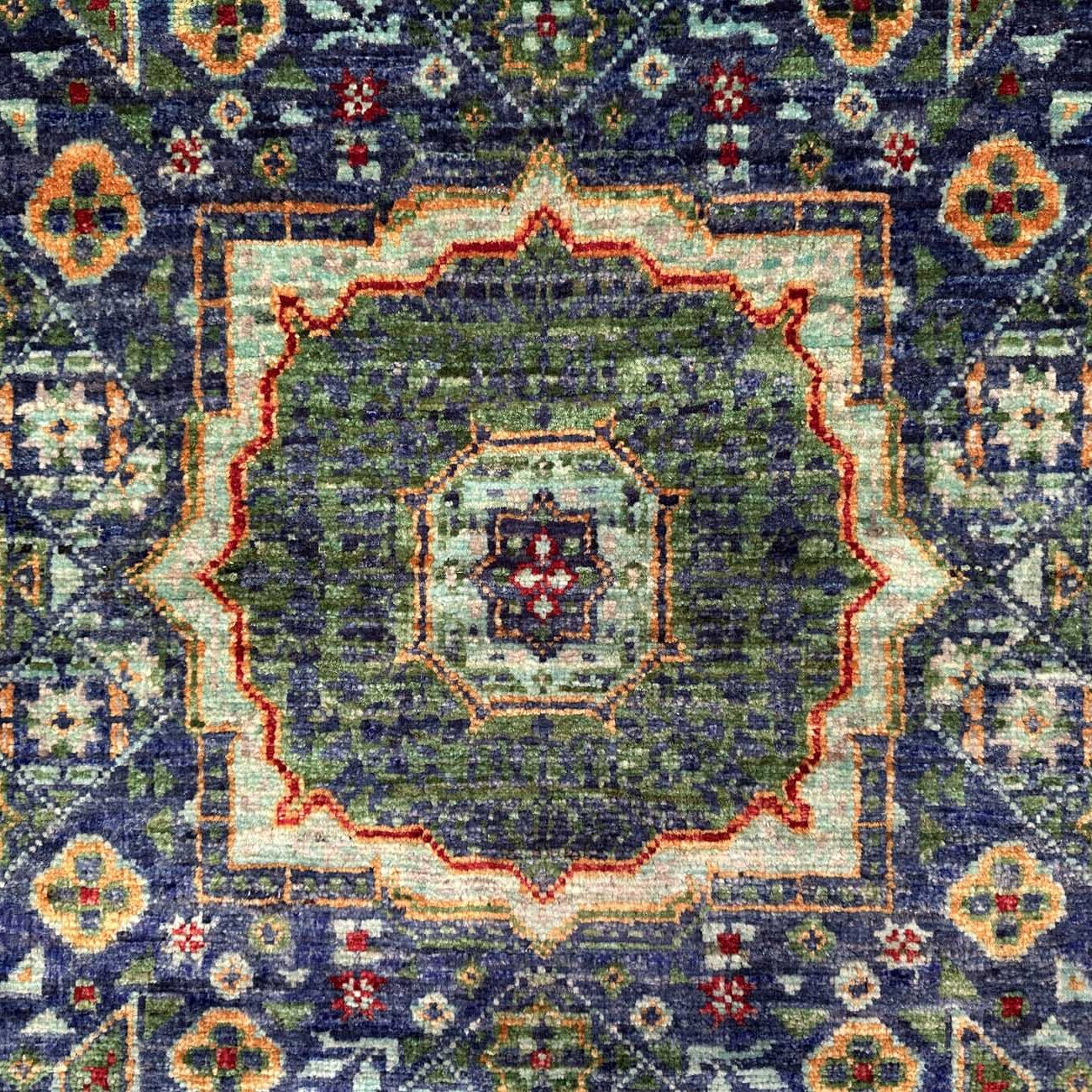 El Dokuma Memlük Yün Yolluk Halı (80x200 cm) - Görsel 2