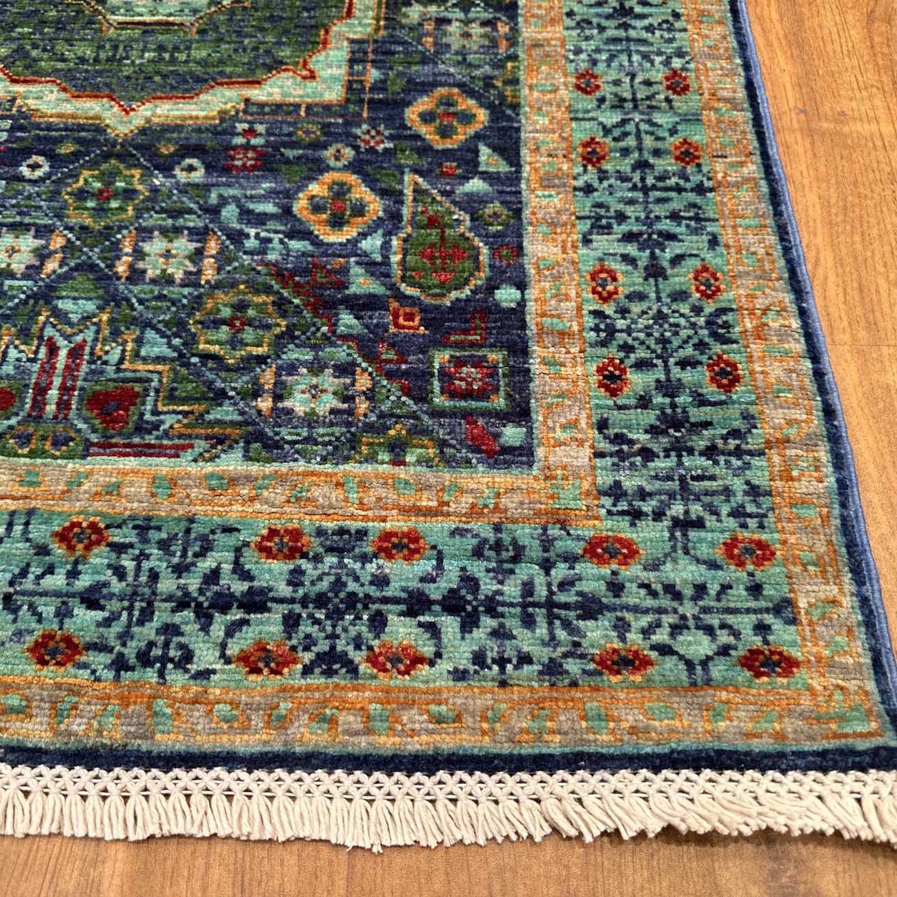 El Dokuma Memlük Yün Yolluk Halı (80x200 cm) - Görsel 4