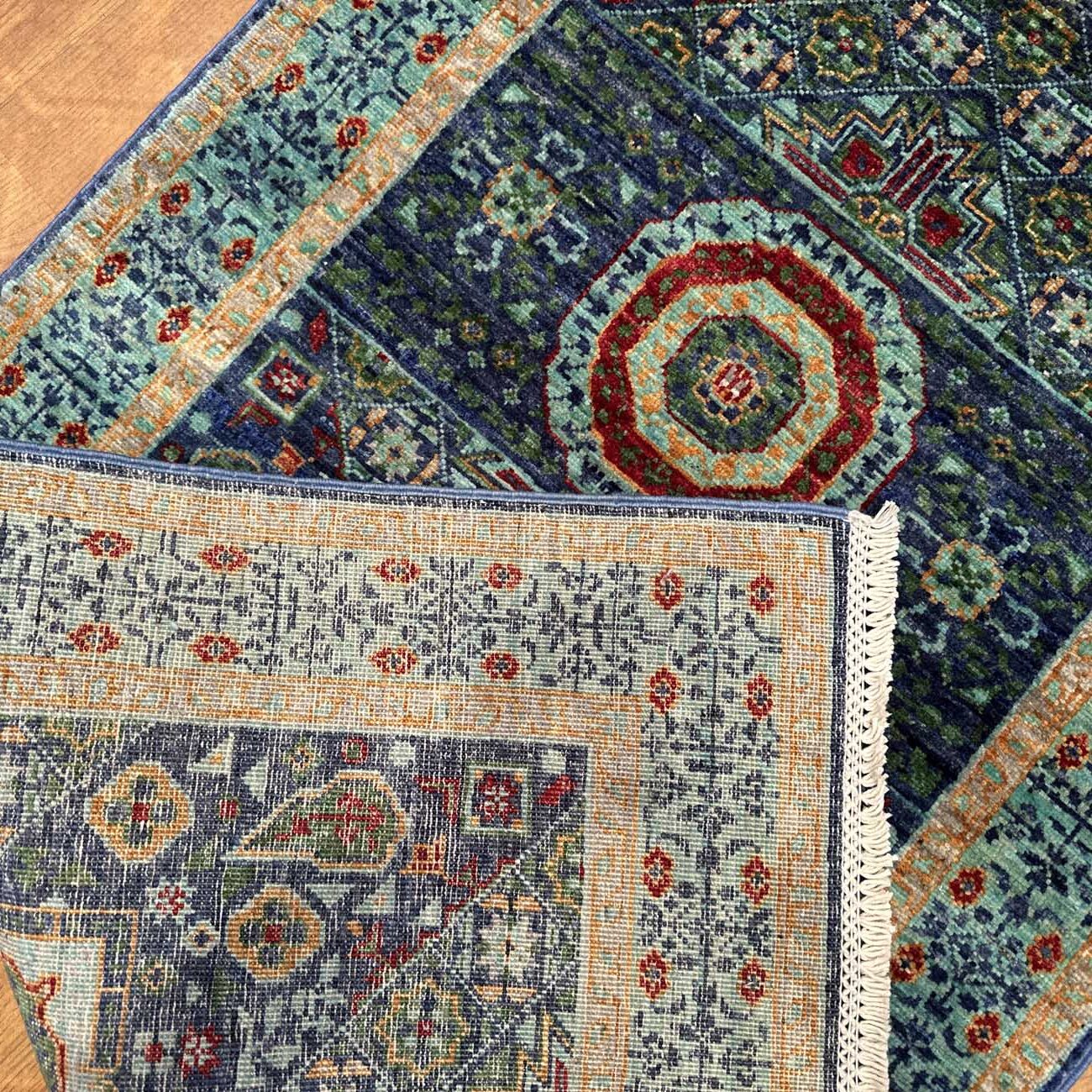 El Dokuma Memlük Yün Yolluk Halı (80x200 cm) - Görsel 6