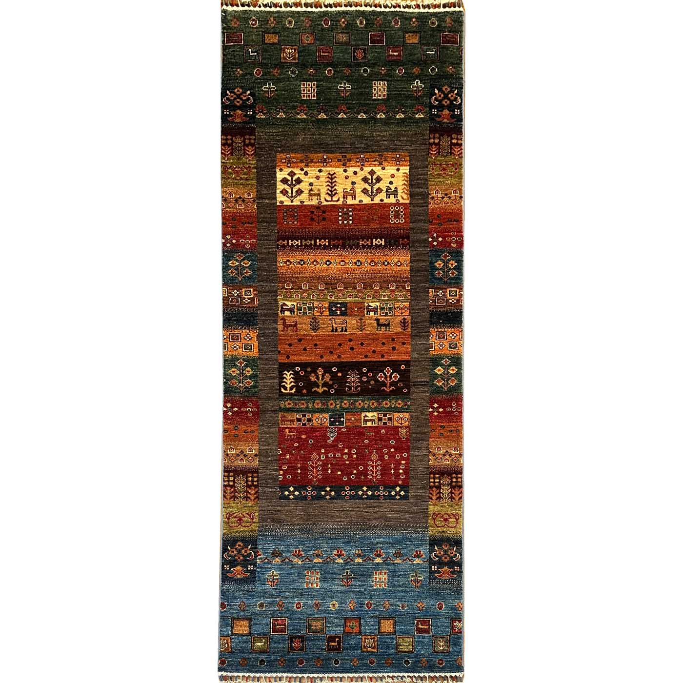 El Dokuma Afgan Kabile Yün Yolluk Halı (85x245 cm)