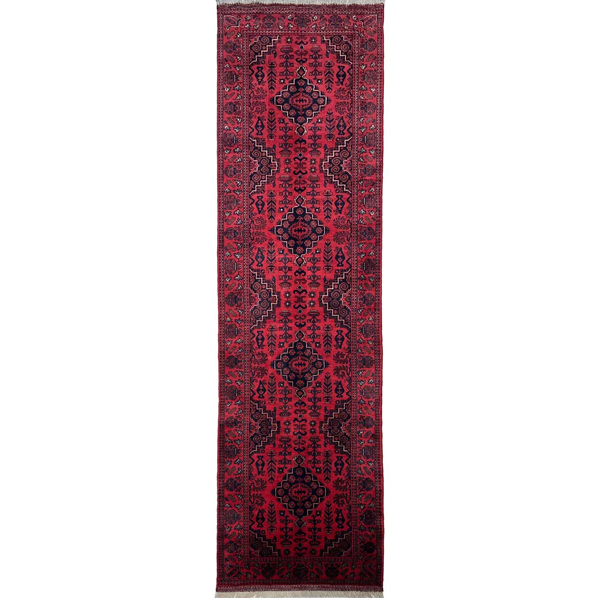 El Dokuma Afgan Khal Muhammadi Yün Yolluk Halı (80x295 cm)