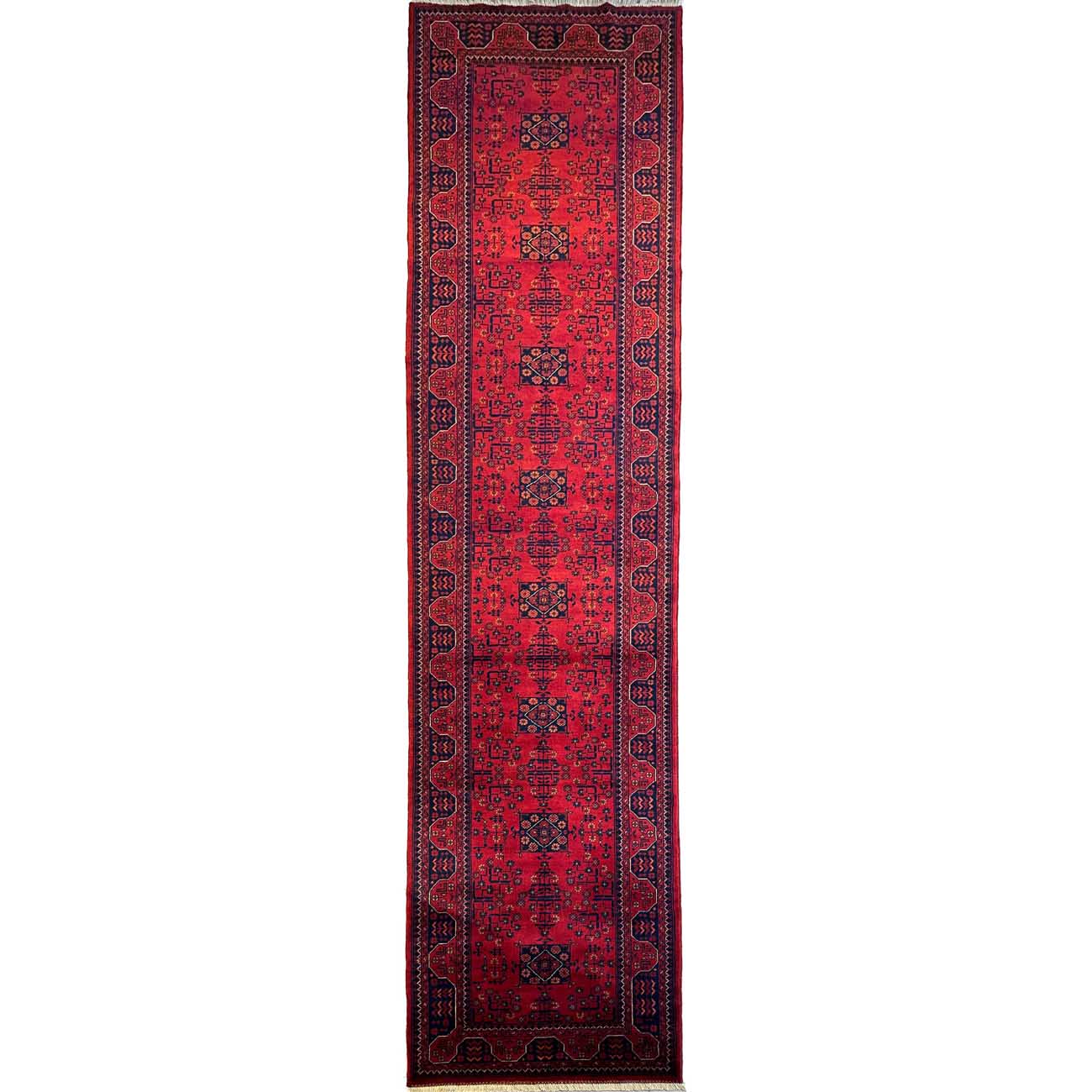 El Dokuma Afgan Khal Muhammadi Yün Yolluk Halı (85x360 cm)