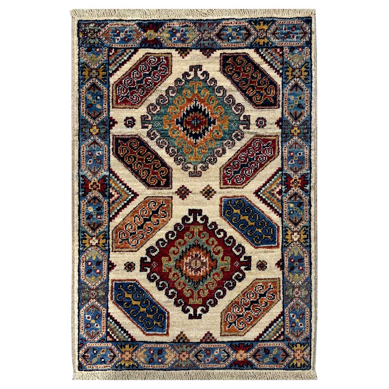 El Dokuma Kaşkai İran Yün Yolluk Halı (60x90 cm)