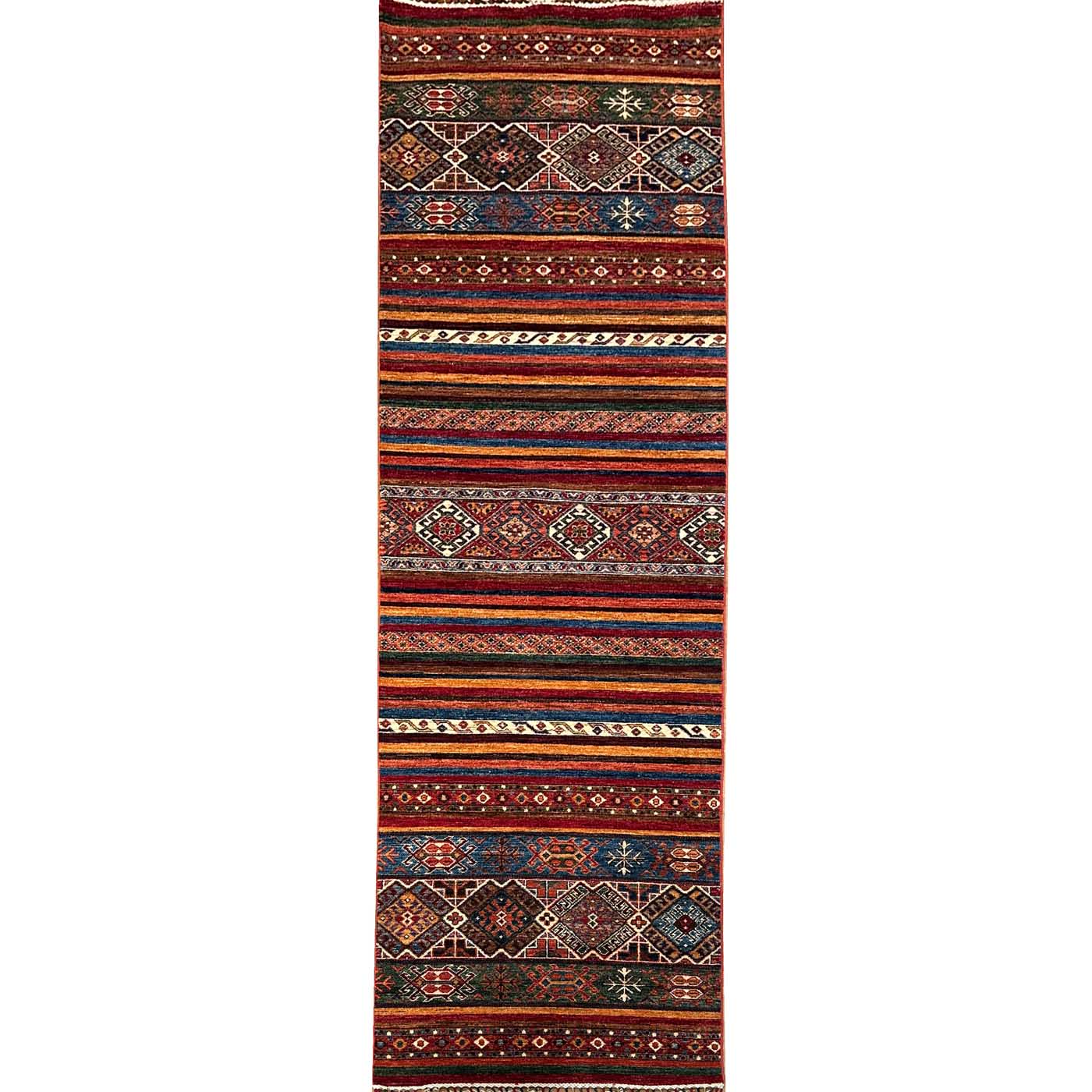 El Dokuma Horcin Kabile Yün Yolluk Halı (90x310 cm)