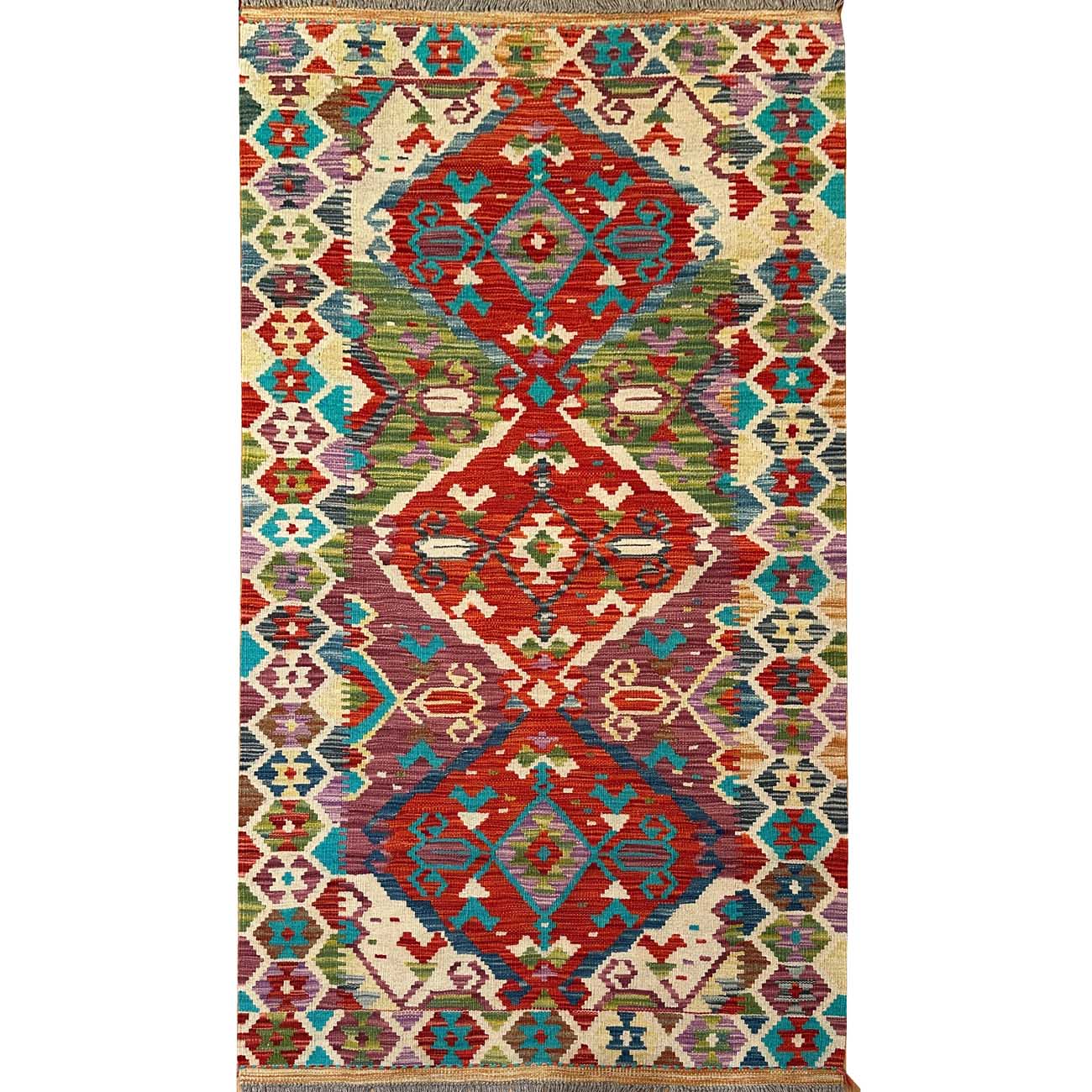 El Dokuma Anadolu Desenli Yün Kilim (95x165 cm)