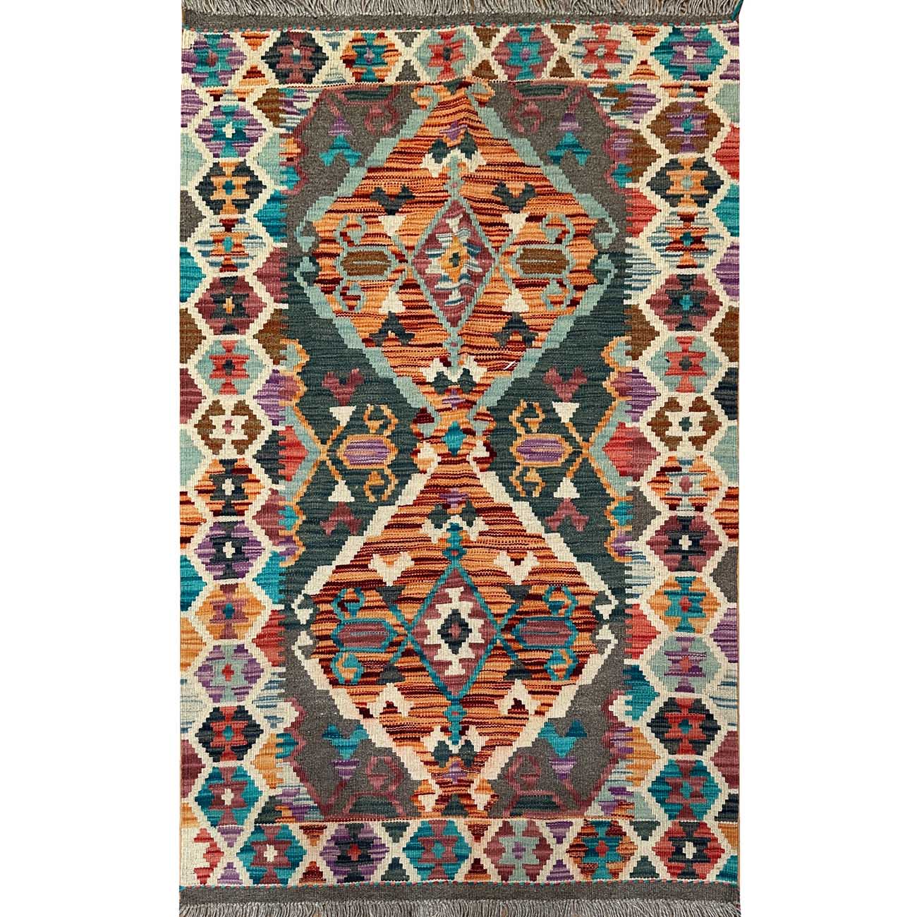El Dokuma Anadolu Desenli Yün Kilim (85x130 cm)