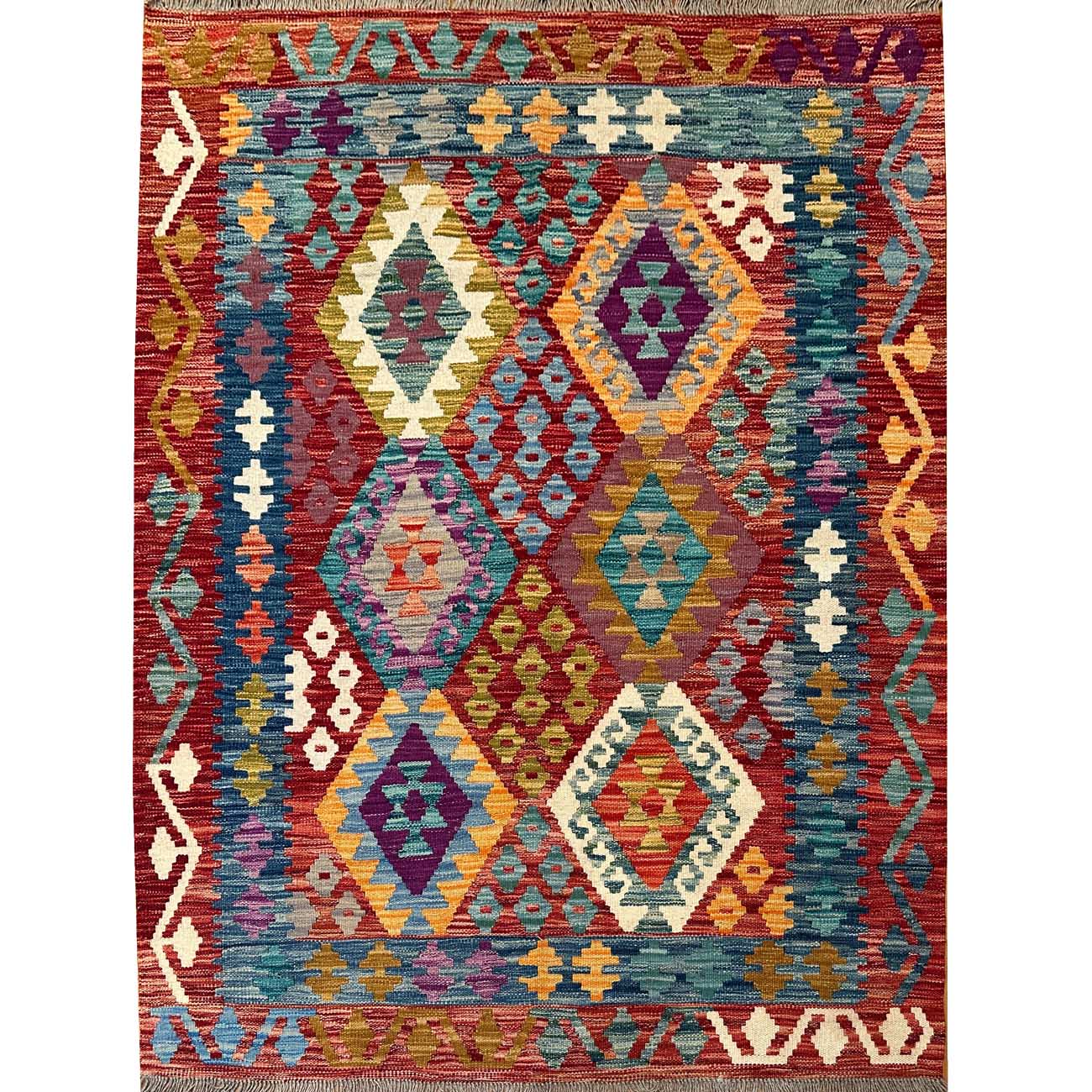 El Dokuma Anadolu Desenli Yün Kilim (130x170 cm)