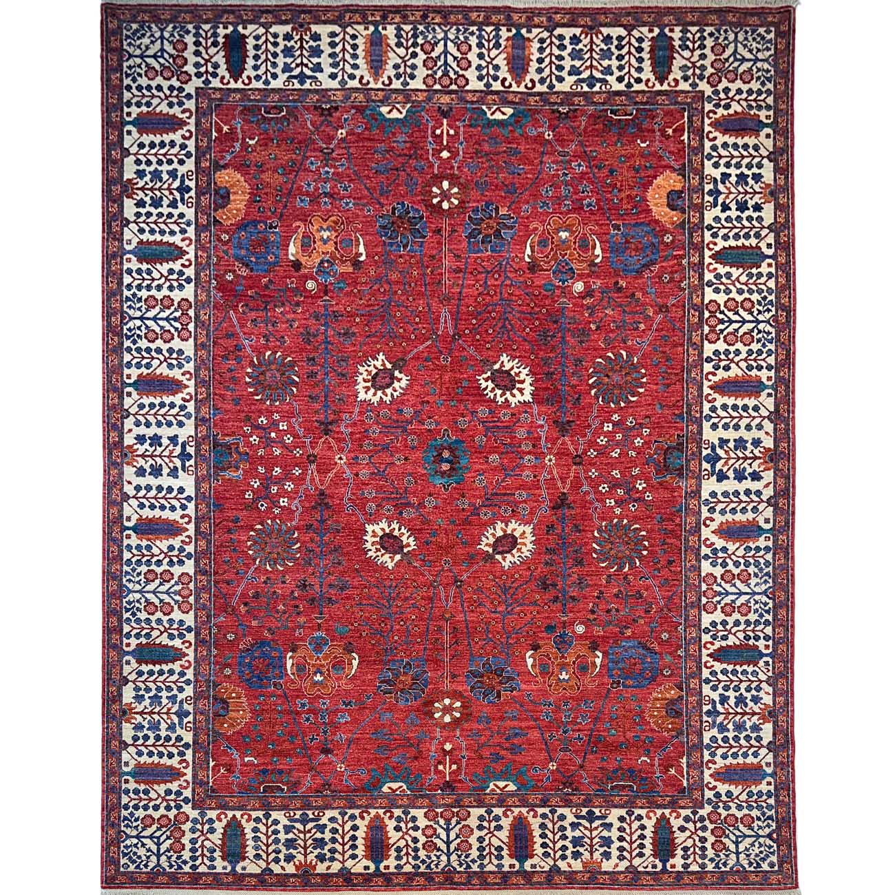 El Dokuma Kırmızı Sultani Yün Halı (300x425 cm)
