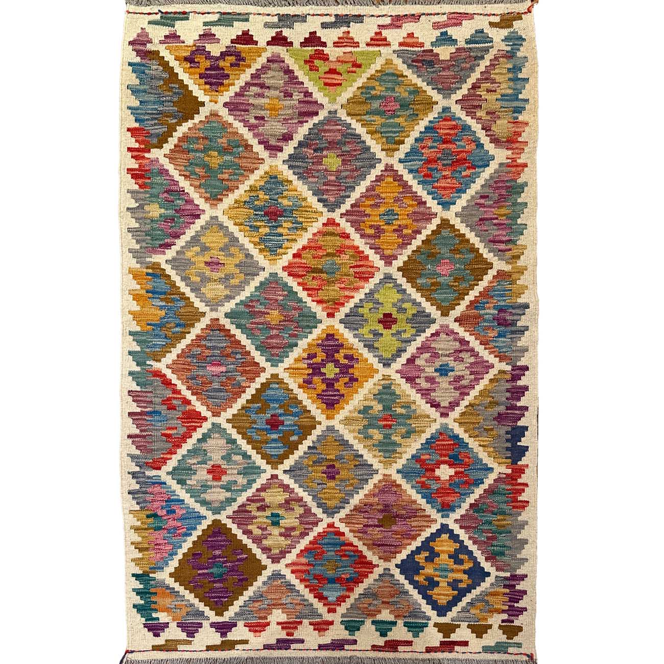 El Dokuma Anadolu Desenli Yün Kilim (100x155 cm)