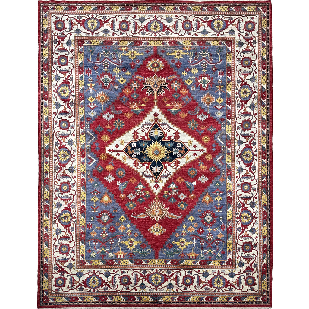 El Dokuma Sarapi İran Madalyon Yün Halı (270x360 cm)