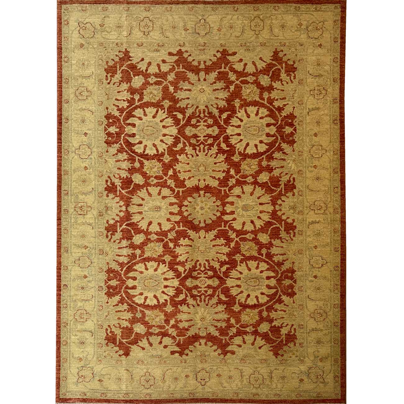 El Dokuma Kırmızı Uşak Yün Halı (170x230 cm)