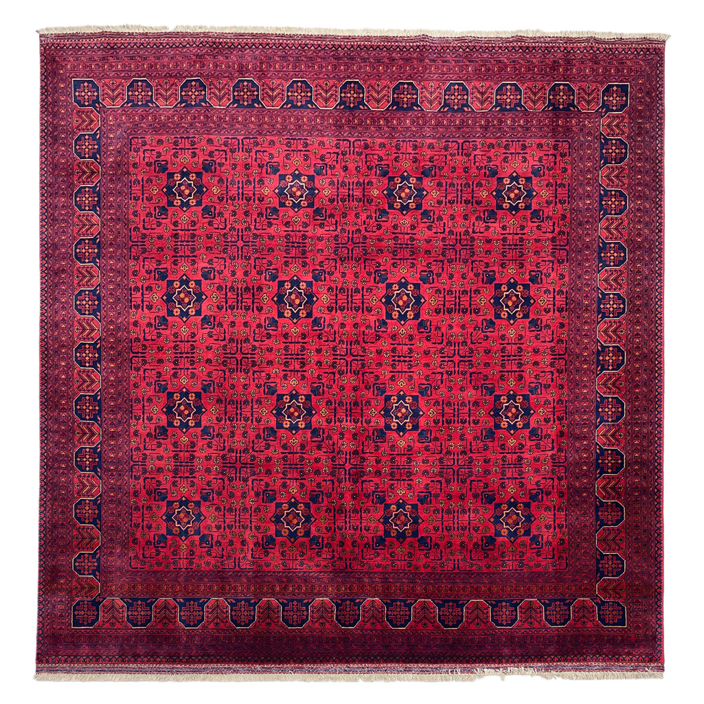 El Dokuma Afgan Khal Mohammadi Kare Yün Halı (250x250 cm)
