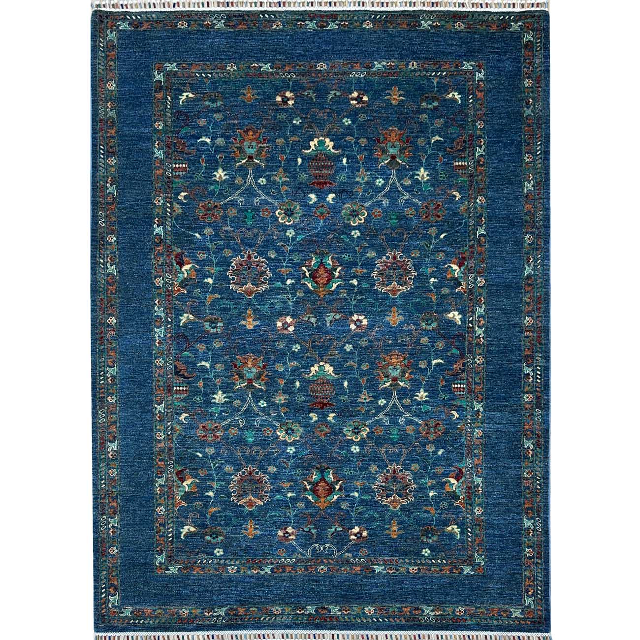 El Dokuma Mavi Sultani Yün Halı (175x235 cm)