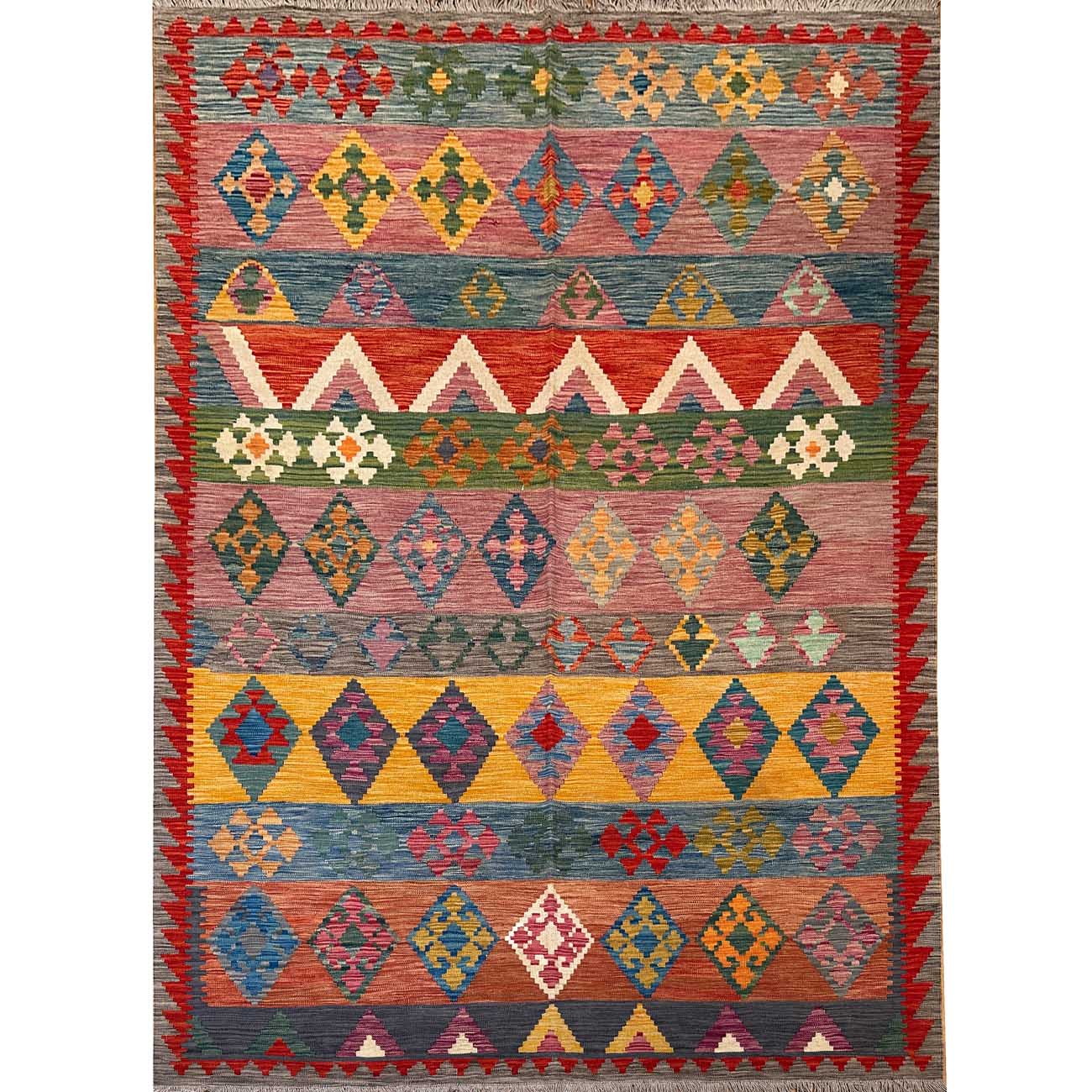 El Dokuma Anadolu Desenli Yün Kilim (200x290 cm)