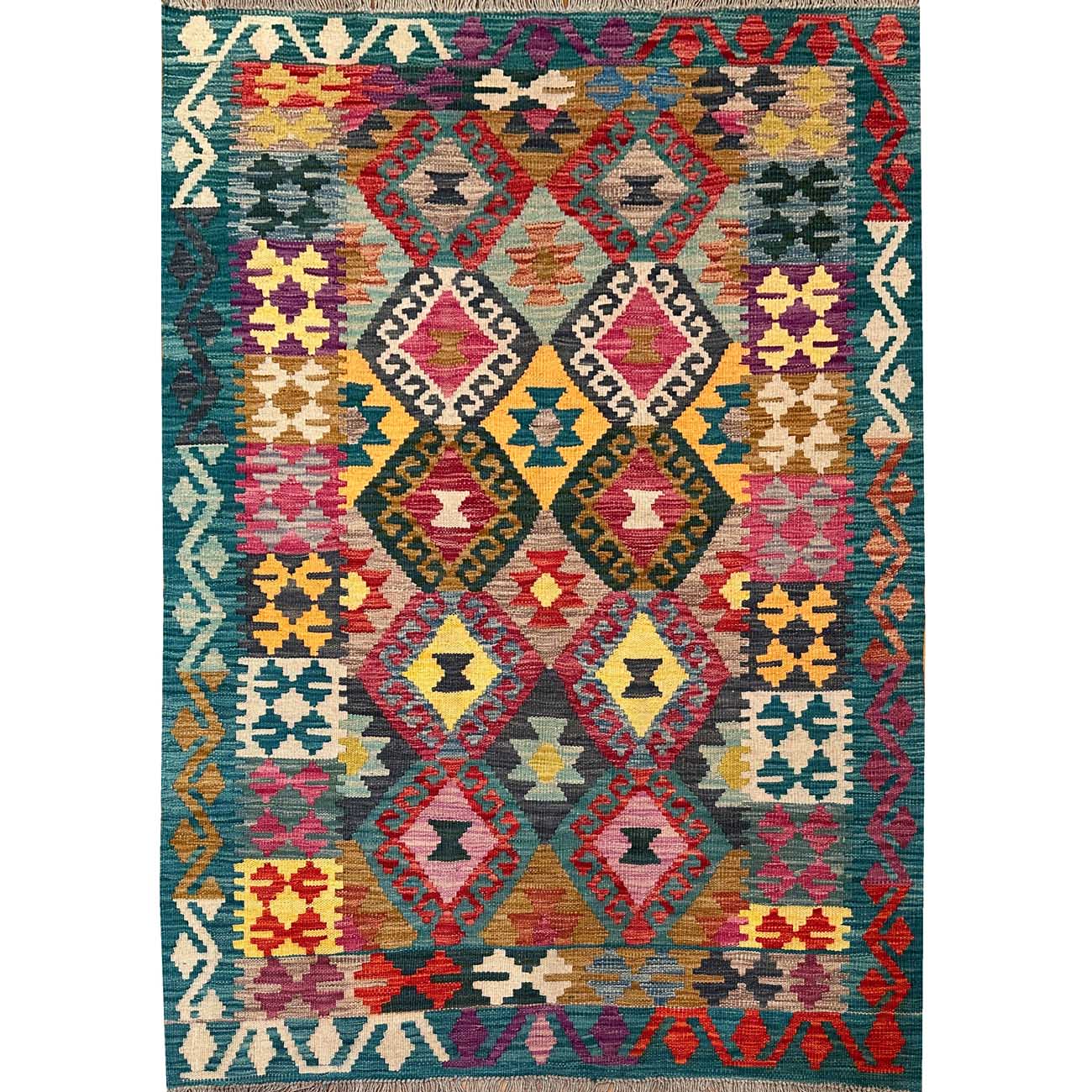 El Dokuma Anadolu Desenli Yün Kilim (120x160 cm)