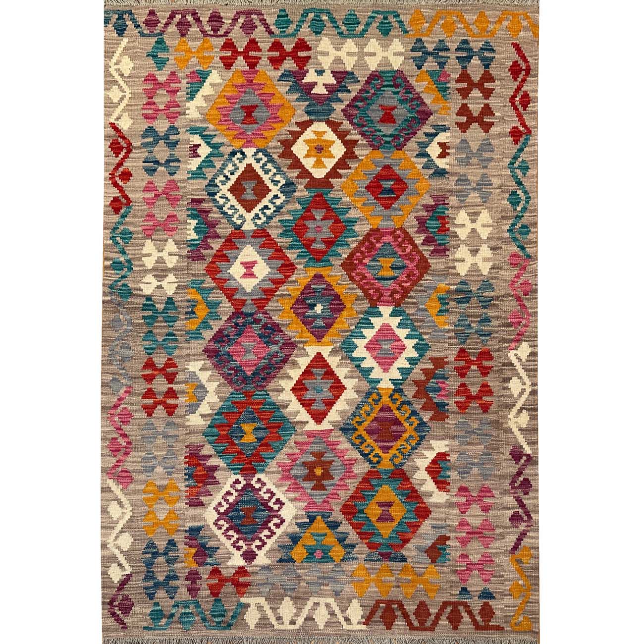 El Dokuma Anadolu Desenli Yün Kilim (125x175 cm)