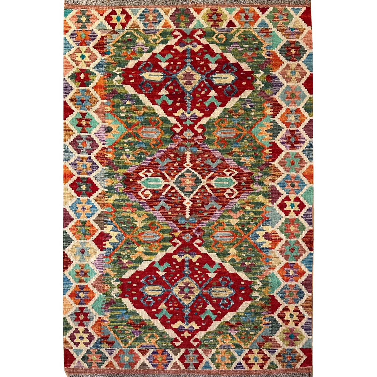 El Dokuma Anadolu Desenli Yün Kilim (105x150 cm)