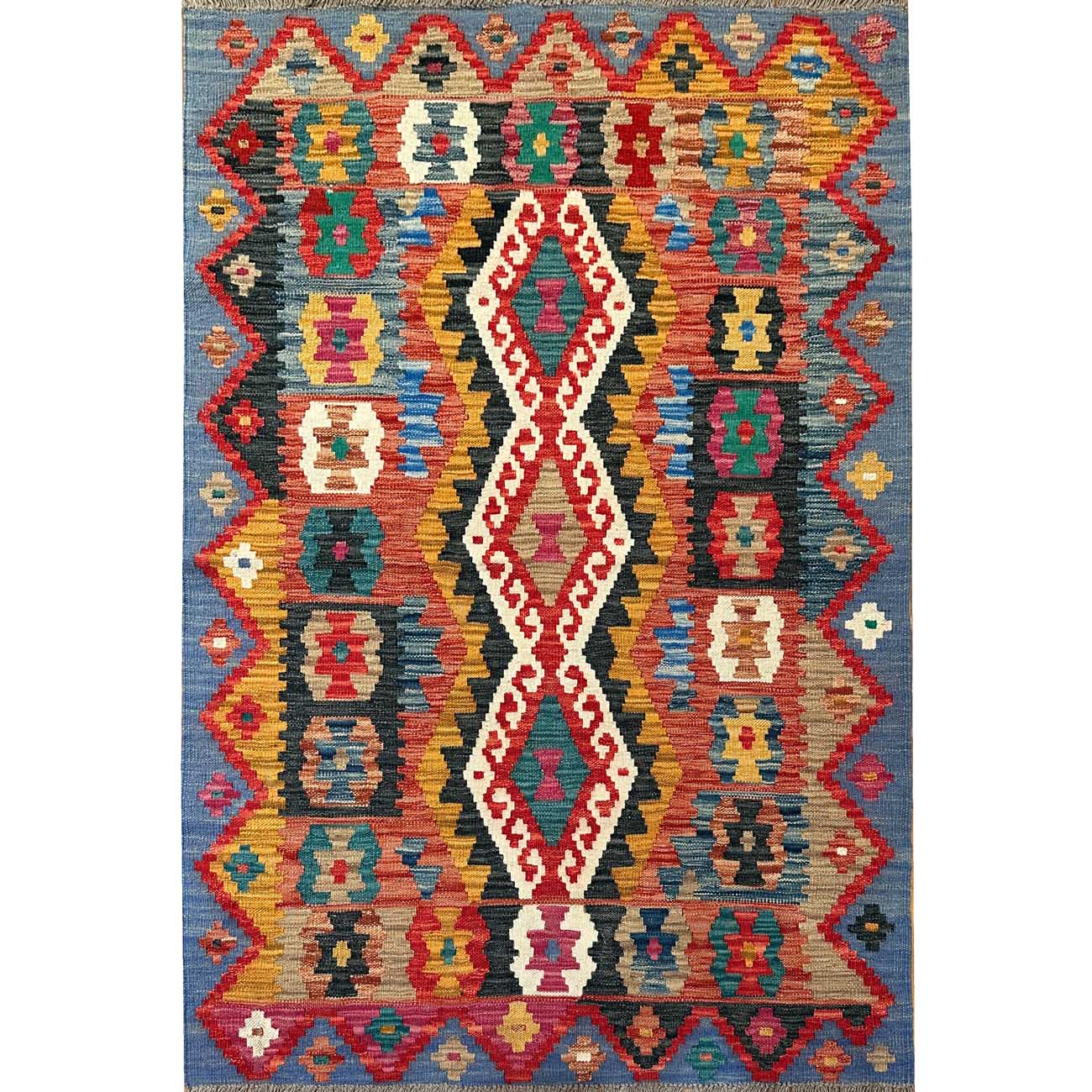 El Dokuma Anadolu Desenli Yün Kilim (105x150 cm)