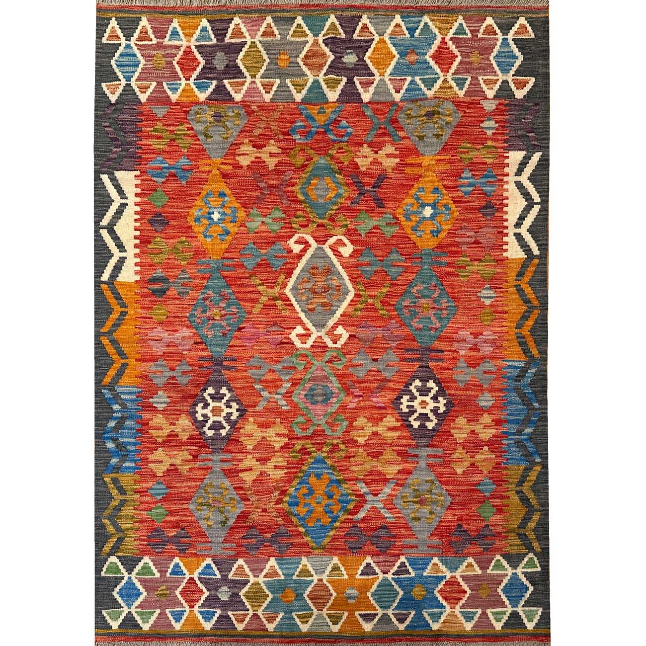 El Dokuma Anadolu Desenli Yün Kilim (120x170 cm)