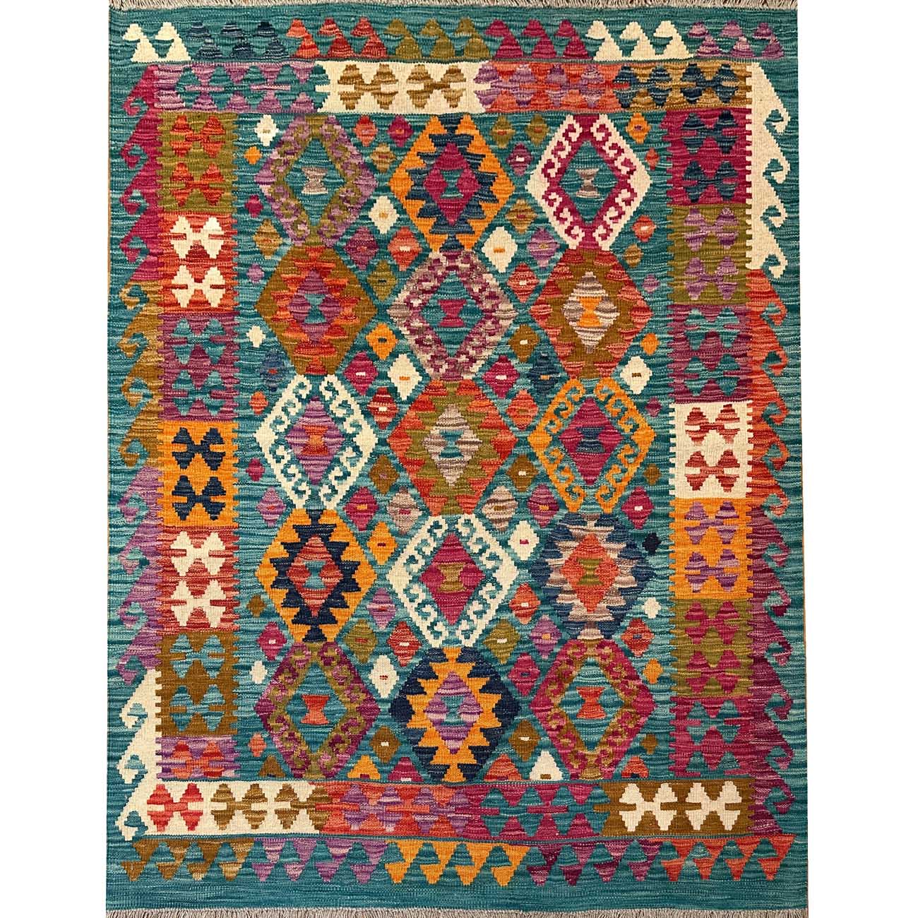 El Dokuma Anadolu Desenli Yün Kilim (130x165 cm)