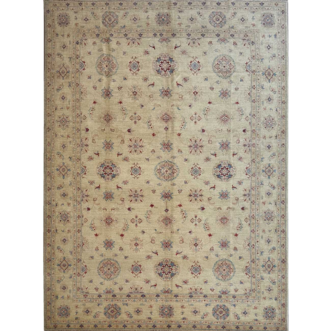 El Dokuma Bej Uşak Yün Halı (200x290 cm)