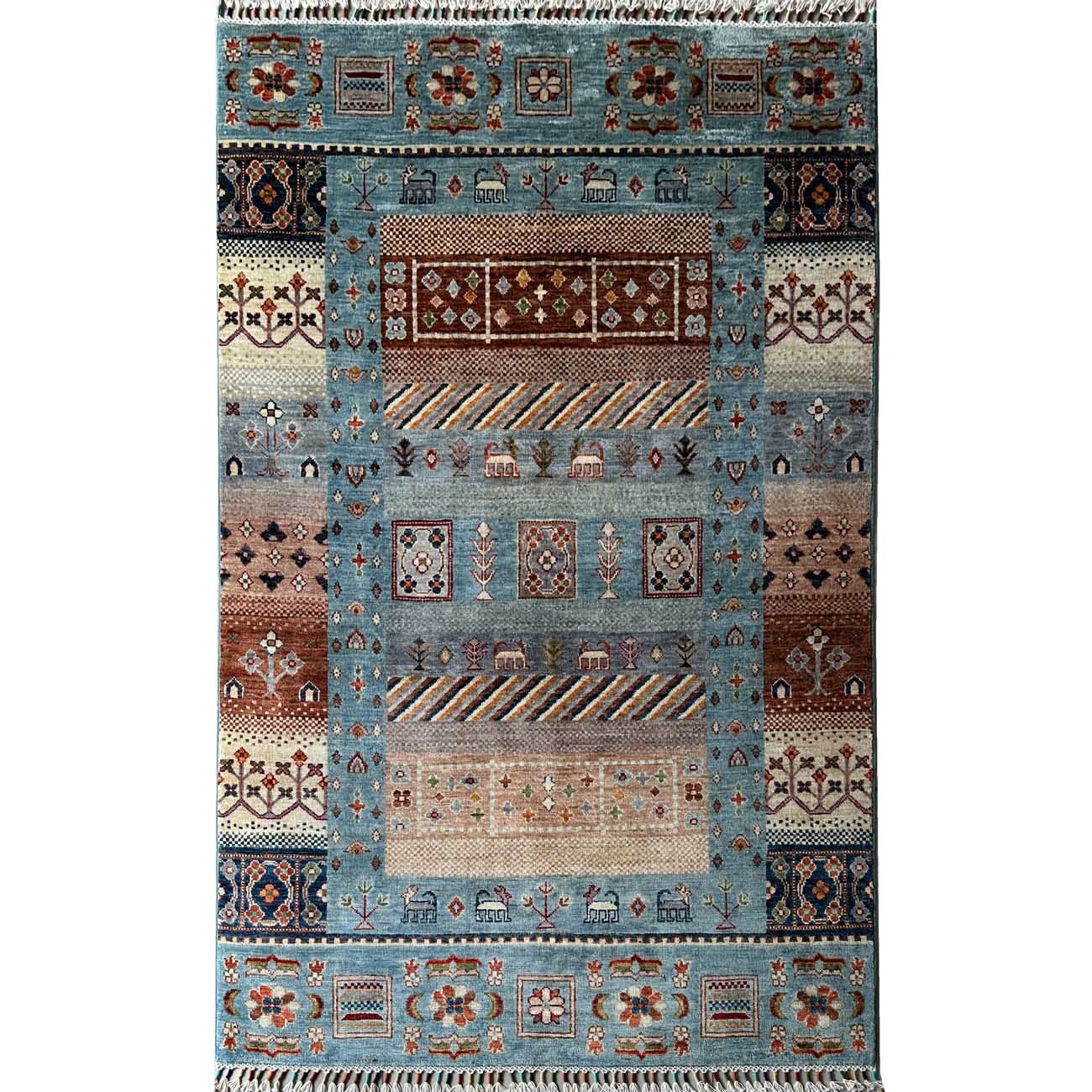 El Dokuma Bohem Kabile Yün Halı (120x180 cm)