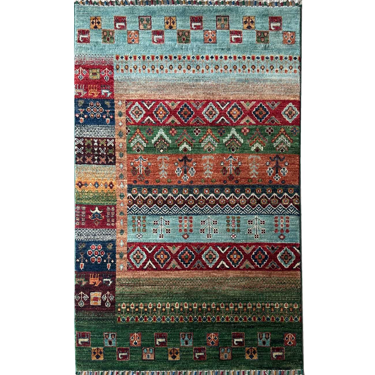 El Dokuma Bohem Kabile Yün Halı (80x125 cm)