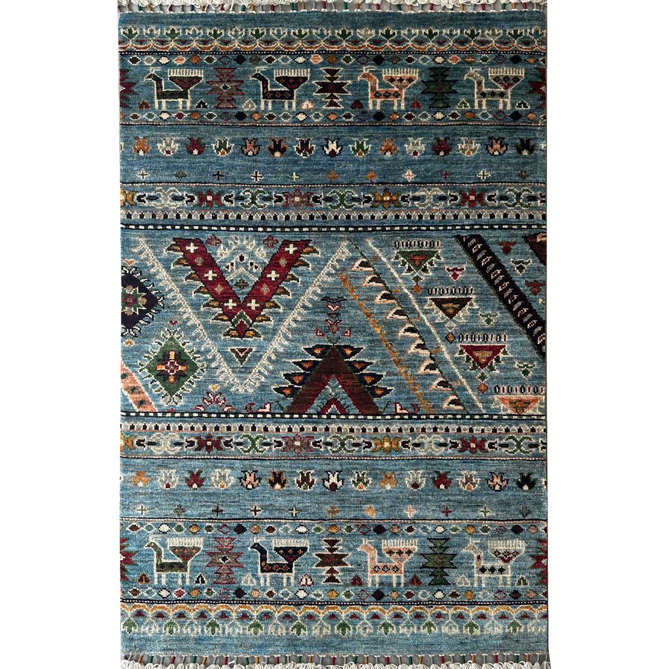 El Dokuma Bohem Kabile Yün Halı (80x125 cm)
