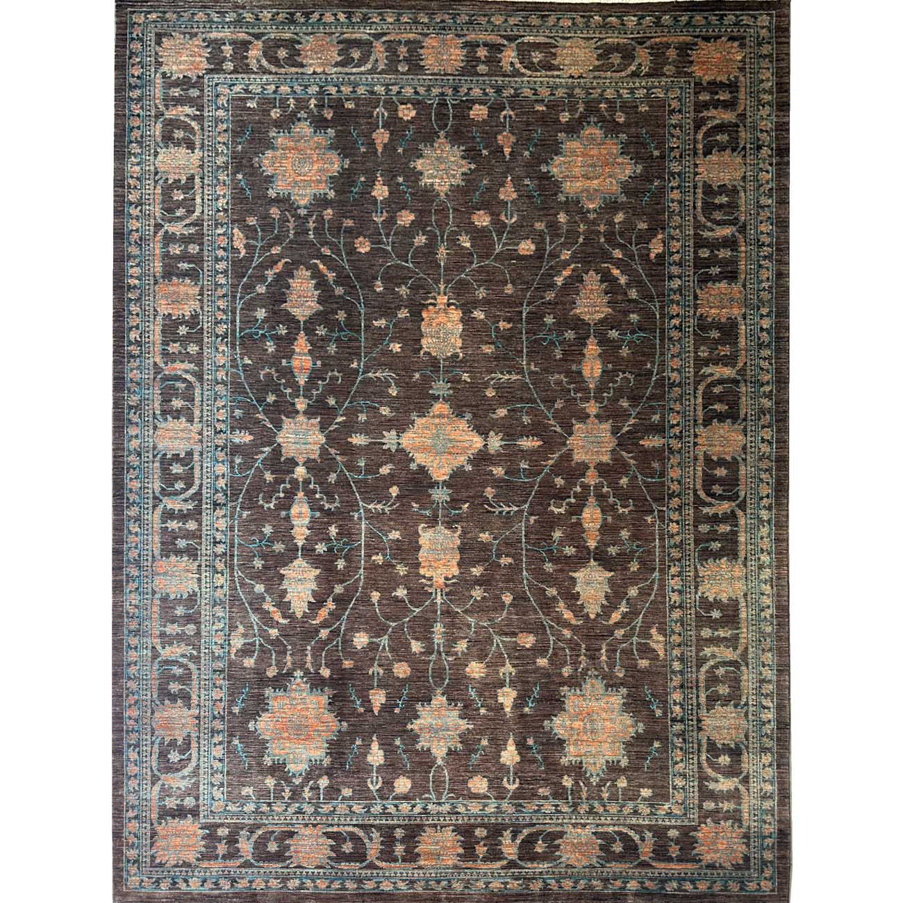 El Dokuma Kahverengi Sultani Yün Halı (250x330 cm)