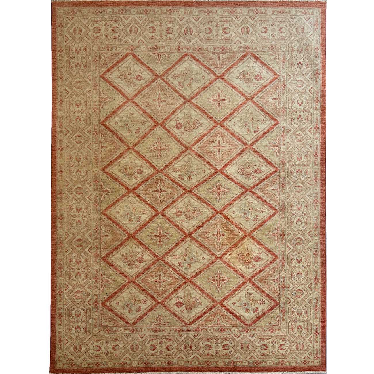 El Dokuma Kırmızı Uşak Yün Halı (205x300 cm)